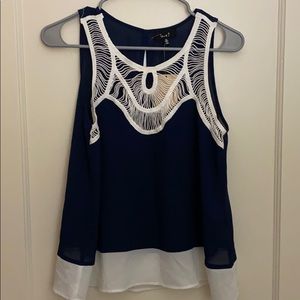 NWT Navy Top Sz M